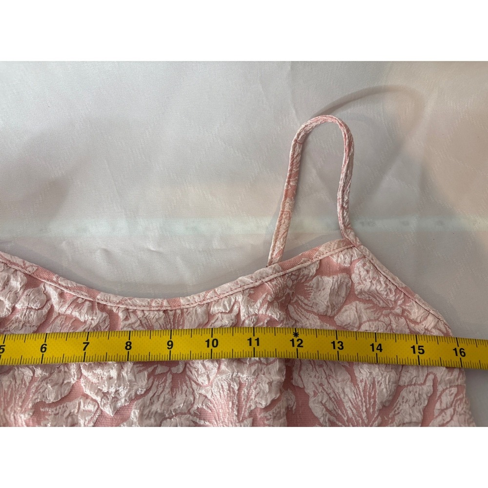 Floreya Women Pink Floral Brocade Midi Dress L Excellent Coquette‎ Cocktail - Picture 7 of 8